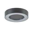 Plafón interior/exterior metal negro Ø 20 cm LED 12W - TOPL0010
