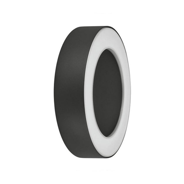 Plafón interior/exterior metal negro Ø 20 cm LED 12W - TOPL0010