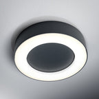 Plafón interior/exterior metal negro Ø 20 cm LED 12W - TOPL0010
