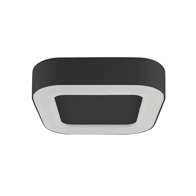 Plafón interior/exterior metal negro 20x20 cm LED 12W - TOPL0012