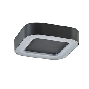 Plafón interior/exterior metal negro 20x20 cm LED 12W - TOPL0012