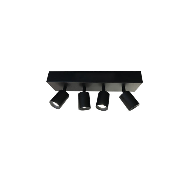 Foco metal dimeable negro mate 20x8 cm 4 luces LED 3W - TORE0001