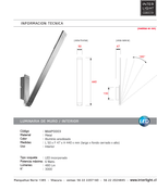 Apliqué metal aluminio luz indirecta 5x44 cm LED 6W - WAAP0003