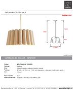 Lámpara colgante madera natural Ø 56 cm E27 - A pedido - WPLC0005