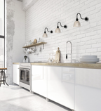 Apliqué  cerámica gres blanco E27 - A pedido - CKAP0001