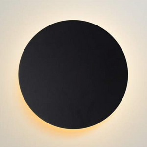 Apliqué metal negro luz indirecta eclipse Ø 18 cm LED 12W - TOAP0019