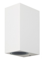 Apliqué bidireccional aluminio blanco exterior IP 44 6,5x15 cm 2 luces  GU10 - MUAP0009
