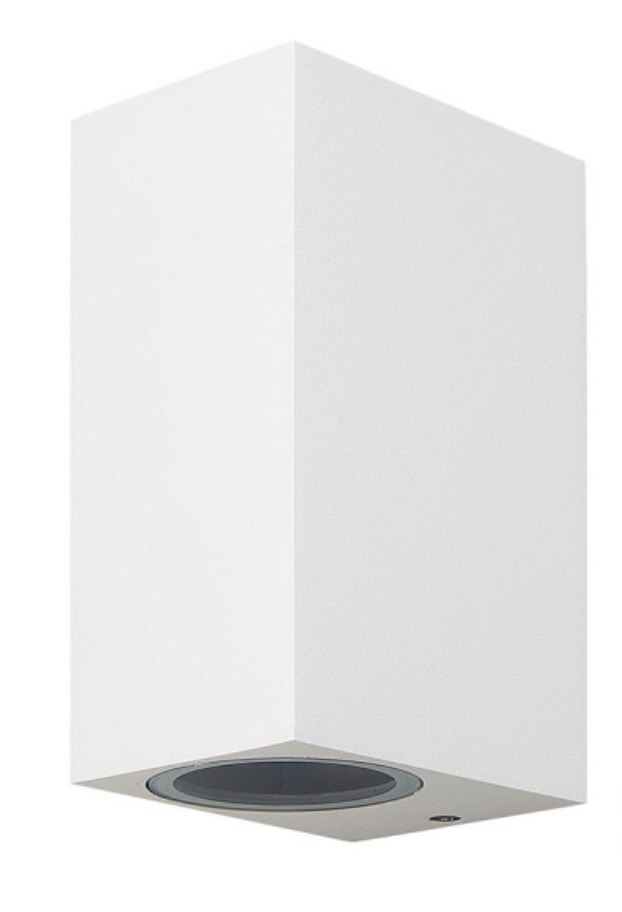 Apliqué bidireccional aluminio blanco exterior IP 44 6,5x15 cm 2 luces  GU10 - MUAP0009