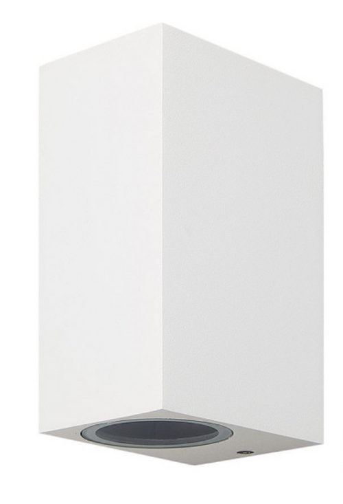 Apliqué bidireccional aluminio blanco exterior IP 44 6,5x15 cm 2 luces  GU10 - MUAP0009