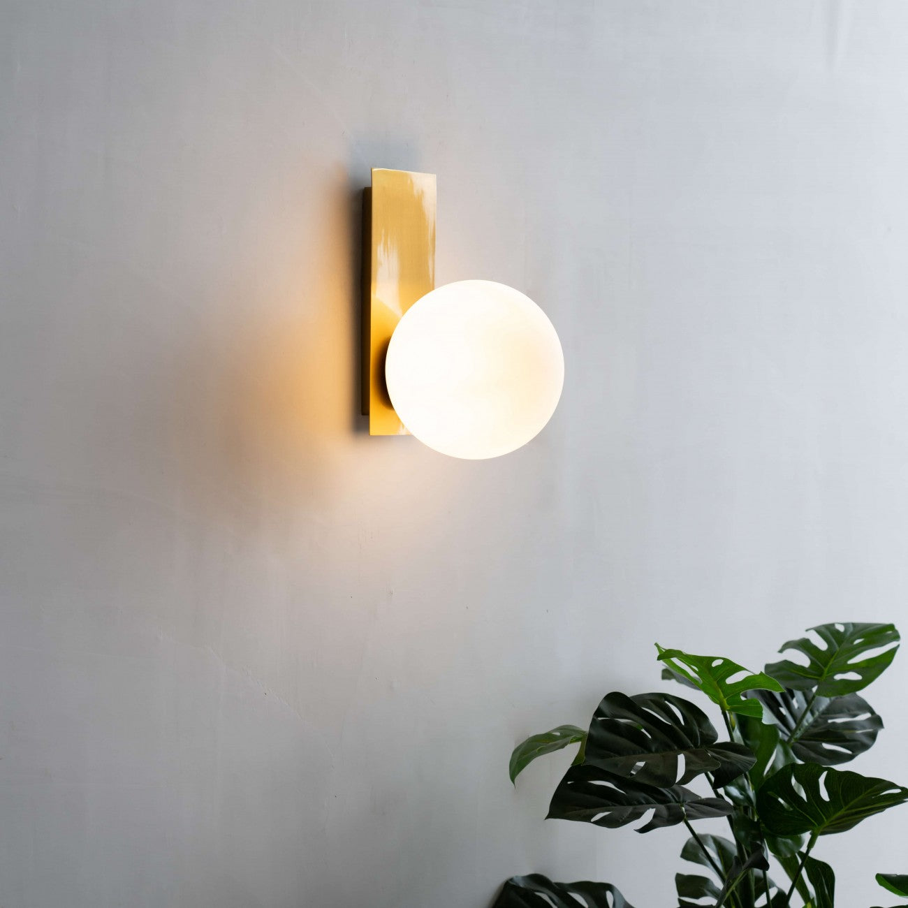 Apliqué metal vidrio empavonado bronce E27 - LGAP0081