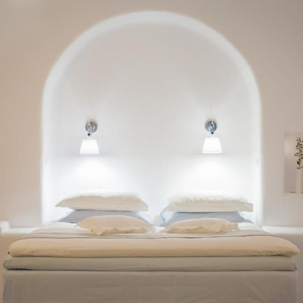 Apliqué aluminio pantalla tela movible Ø24x36 cm E27 -LGAP0042