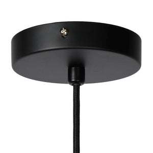 Lámpara colgante ratán negro Ø 35 cm E27 - LULC0141
