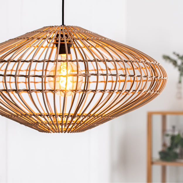 Lámpara colgante ratán natural Ø 56 cm E27 - LULC0152