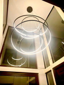 Lámpara colgante metal 5 aros Ø 1,20 mt. LED 237W - DILC0003