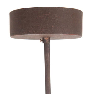 Lámpara de hierro madera color café natural Ø 30 cm E27 - IXLC0036