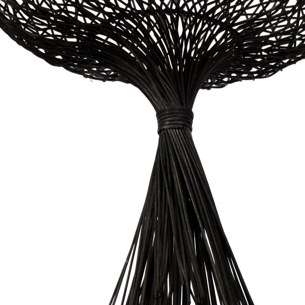 Lámpara colgante ratán negro Ø40x79x1,790 cm E27 - LULC0144