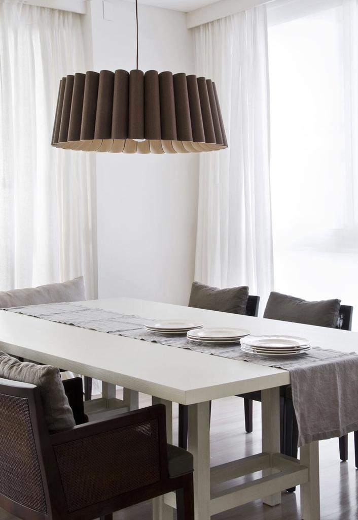 Lámpara colgante madera gris Ø 80 cm E27 - A pedido - WPLC0015