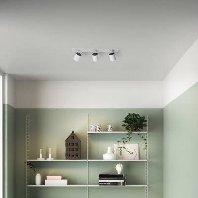 Foco aluminio blanco 3 luces 47,7 cm GU10 - PHRE0011