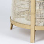 Lámpara sobremesa madera fibra natural Ø34x60 cm E27 - LLLS0126