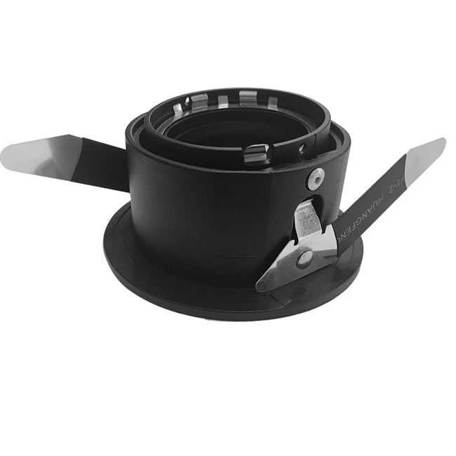 Foco embutido aluminio negro óptica profunda Ø9x4,5 cm GU10 - MUFO0117