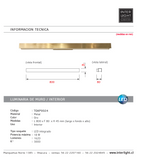 Apliqué metal oro luz indirecta 80 cm LED 24W - TOAP0024