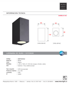Foco negro bidireccional LED integrado 2x5W - ANFO0002