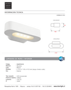 Apliqué aluminio blanco 21 cm LED 8W - SUAP0035